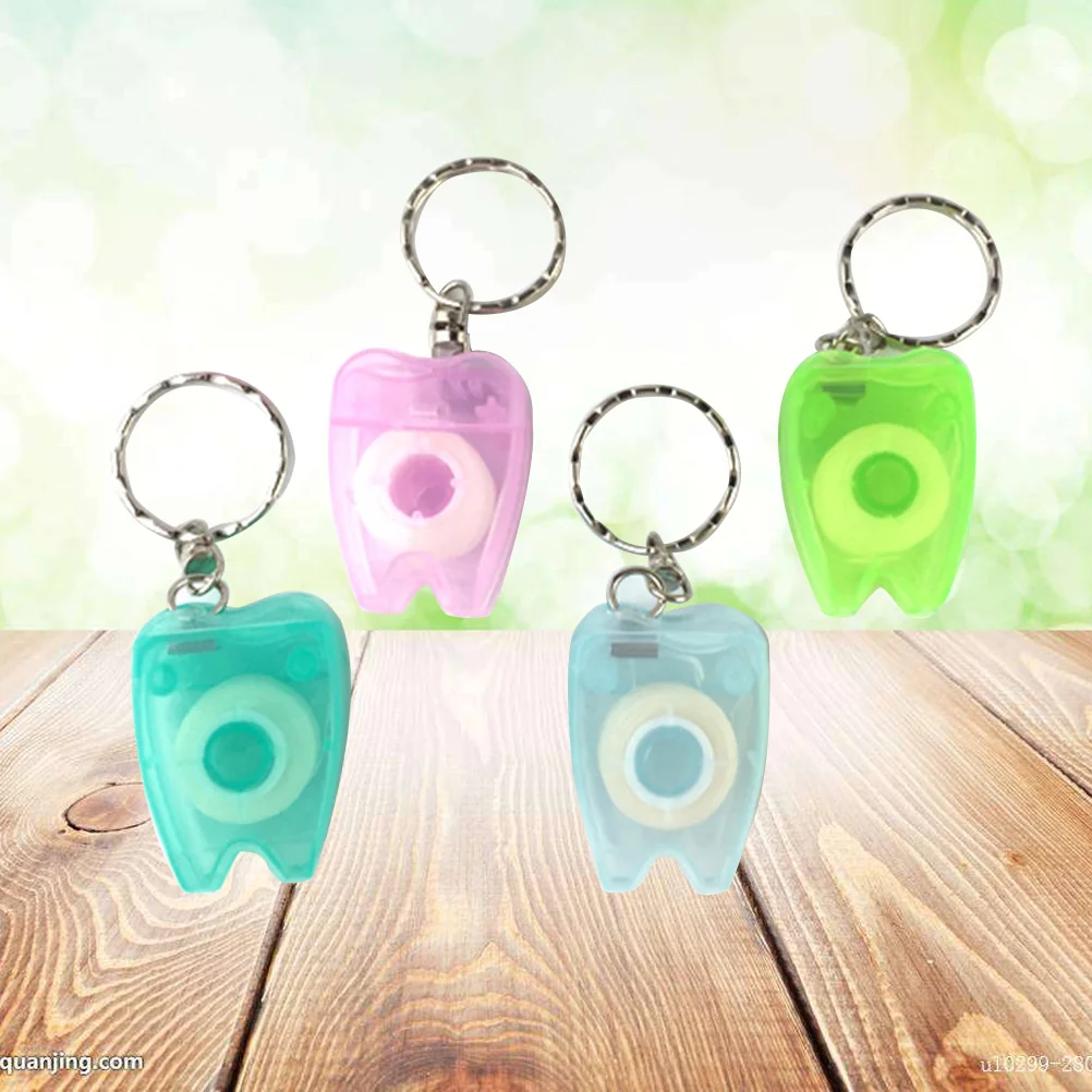 

Flossteeth Pick Picks Stickskeychain Clean Holder Toothpick Interdental Between Brushes Key Ring Cleaners Oral Threaders