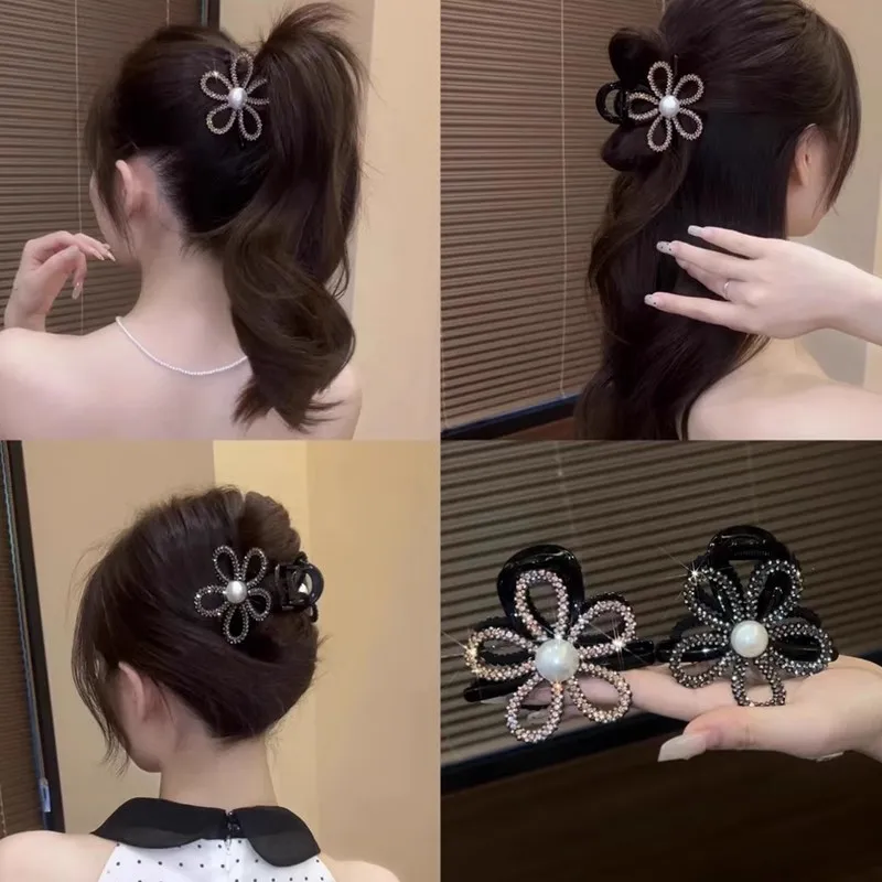 Новинка искусственный жемчуг полый цветок заколка для волос женщин и девушек