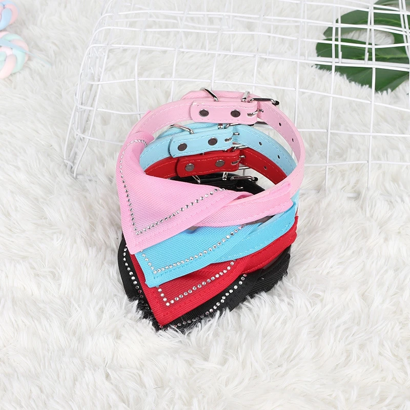 

4 шт. треугольное полотенце для собак, регулируемый ошейник из искусственной кожи, шарф для домашних животных, слюнявчик, воротник, товары дл...