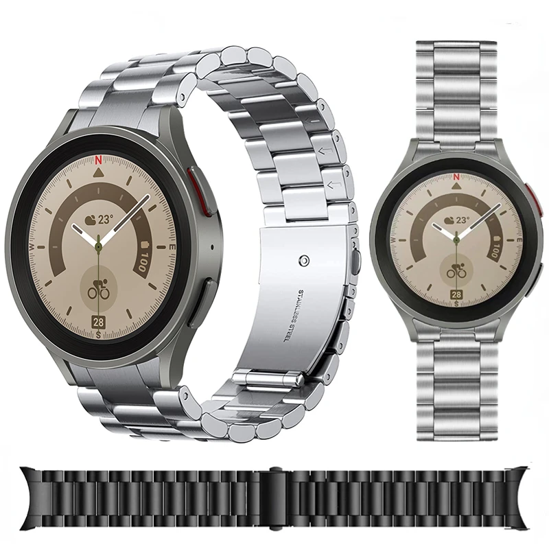 

Ремешок металлический для Samsung Galaxy Watch 5/5 Pro, 45 мм, 44 мм, 40 мм