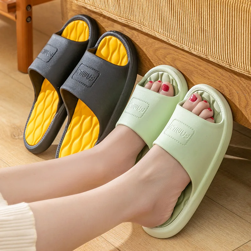 Men and Women Indoor Soft Floor Flat Shoes Summer Non-slip Bath Slipper Female Slipper Comfortable Zapatillas De Hombre