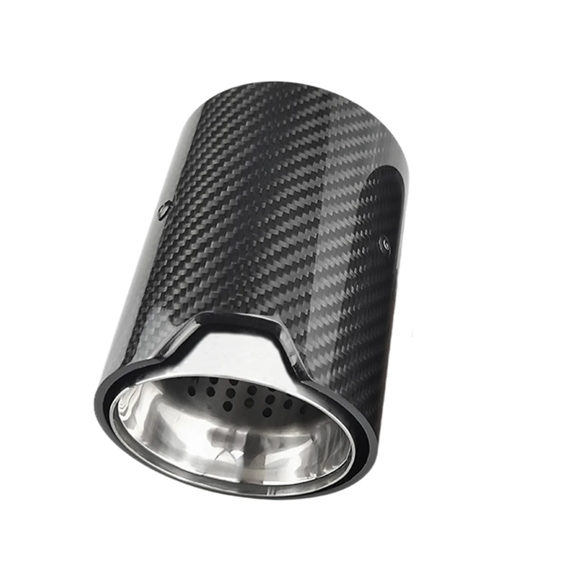 

For M2 F87 M3 F80 M4 Exhaust Modified Suitable Cars Carbon Fiber Tail Muffler Burnt Blue Pipe Tips Silver Inlet 70Mm