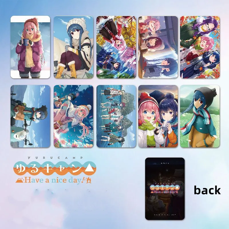 

Laid Back Camp Bookmarks Anime Shima Rin Bookmark Book Page Marker Creative Print Commemorative Card Stationery Supplies Gift