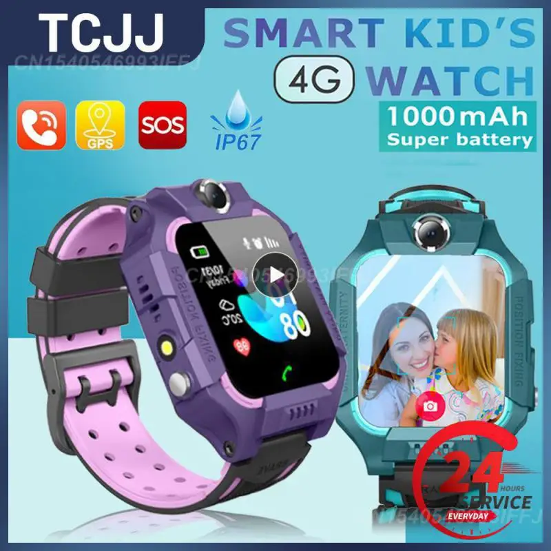 

Kids 4G Smart Watch 400mAh SOS GPS Location For Children SmartWatch Camera IP67 Waterproof Learning Toy 2 Way Communication