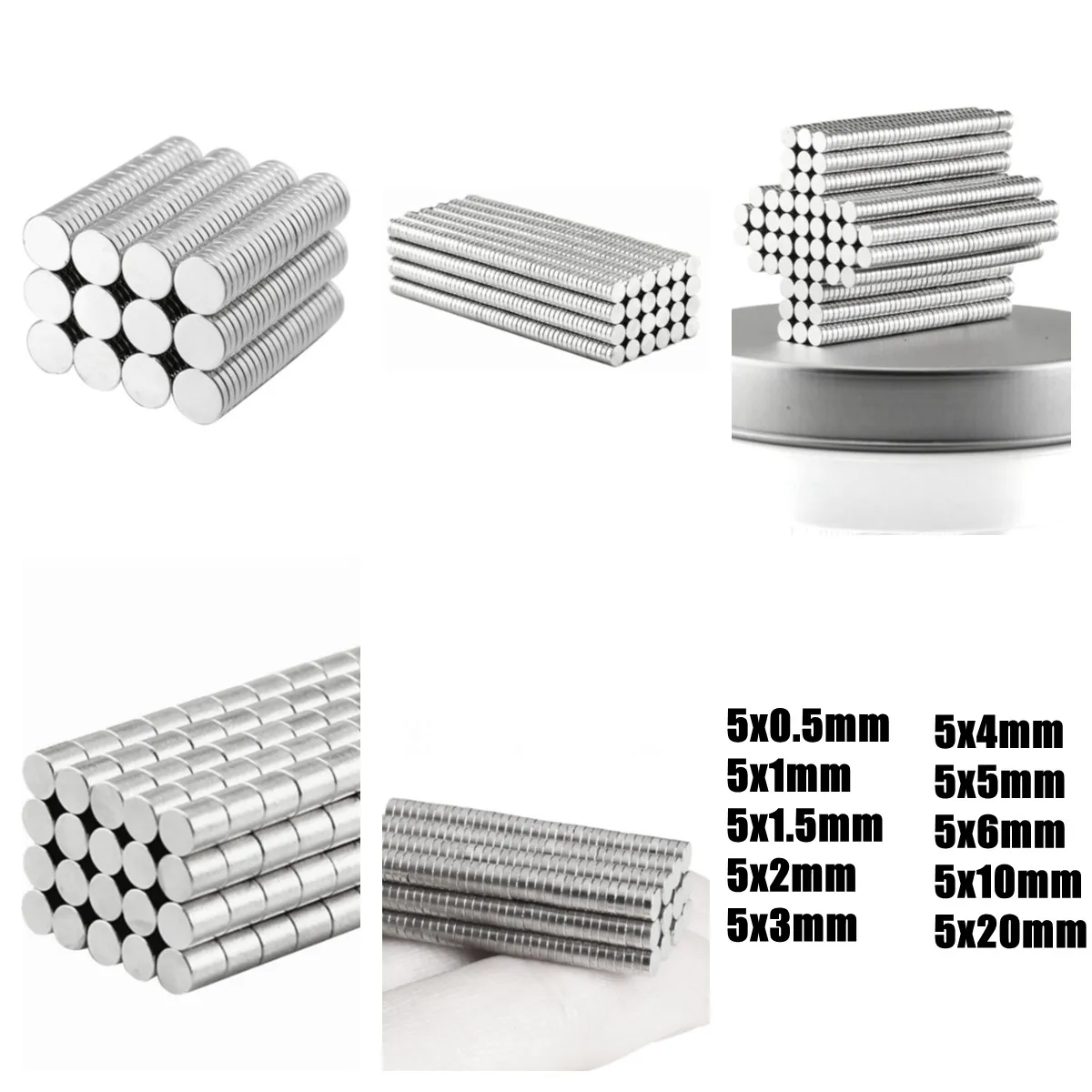

Small Mini Neodymium Magnet Dia 5x0.5 5x1 5x1.5 5x2 5x3 5x4 5x5 5x6 5x10 5x20MM Round Magnets Disc Rare Earth Neodymium Magnet