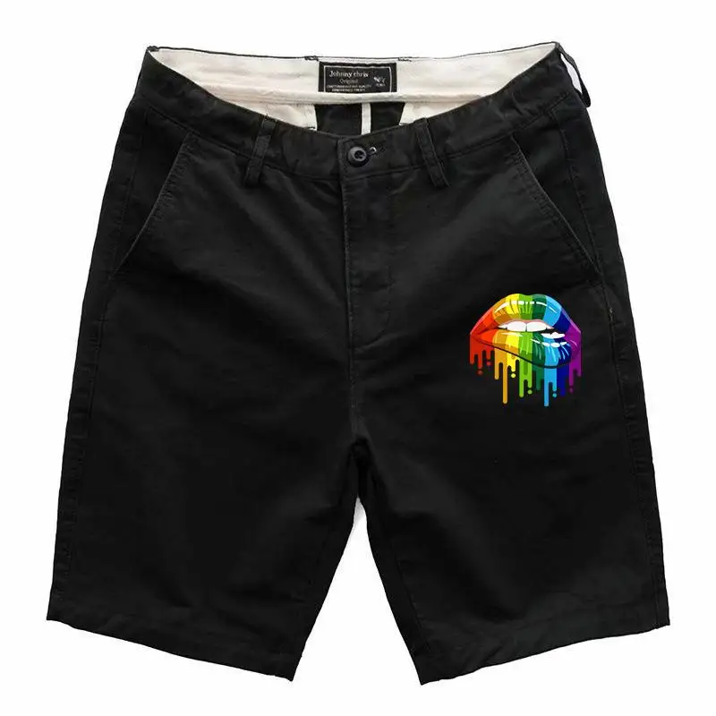 

Шорты мужские с эластичным поясом, уличные штаны для фитнеса, пляжа, спортивные брюки со средней посадкой, с карманами на шнурке, повседневная одежда