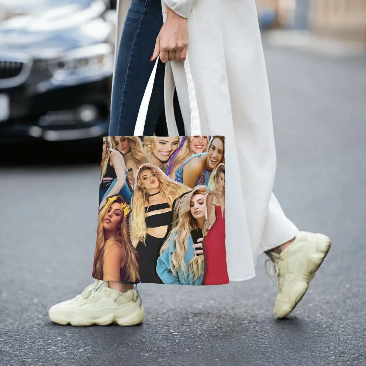 

Lele Pons Women Canvas Handbag Large Capacity Shopper Bag Tote Bag withSmall Shoulder Bag