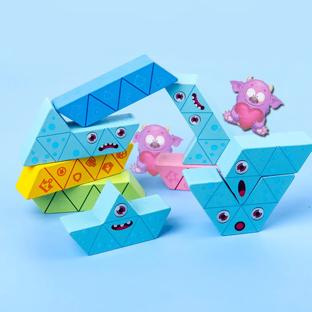 

Wooden Fun Kindergarten Stacking Game Toys Early Education Puzzle for Hands-On Ability Brain Sensory Game for Kids