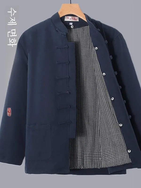 Зимняя мужская куртка ручной работы на хлопковой подкладке из чистого хлопка