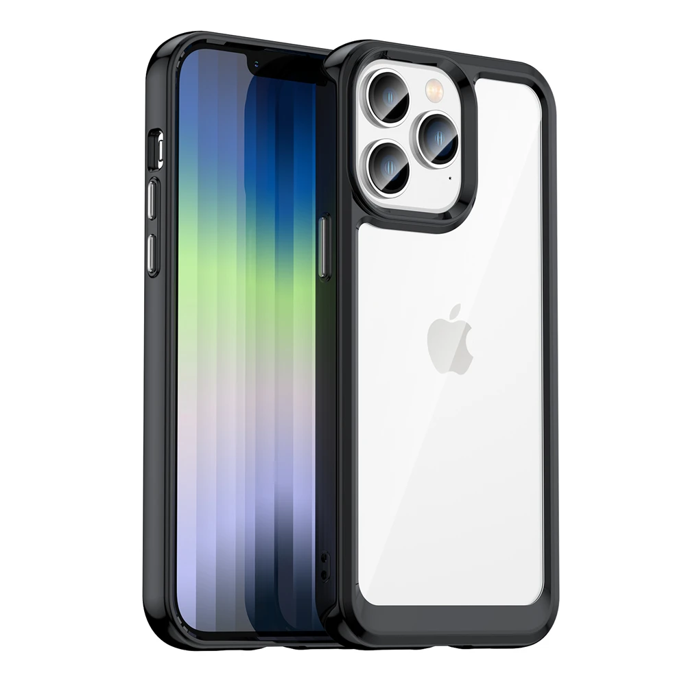 

Reinforced Clear Case for iPhone 14 Plus 13 12 11 Pro Max Shockproof Bumper Rugged Shield Full Protection Cover
