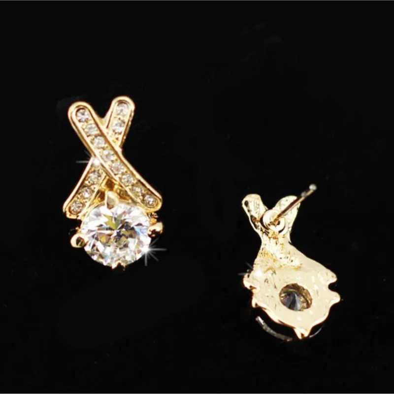 Прямая поставка лидер продаж Заводские серьги-гвоздики с австрийским кристаллом