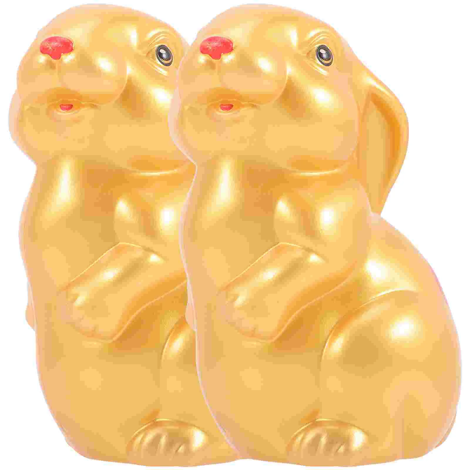 

Bank Rabbit Piggy Bunny Year Coin Chinese Zodiac Statue Easter Money New Tin Ellen Rachel Gift Decoration Jar Figurine The