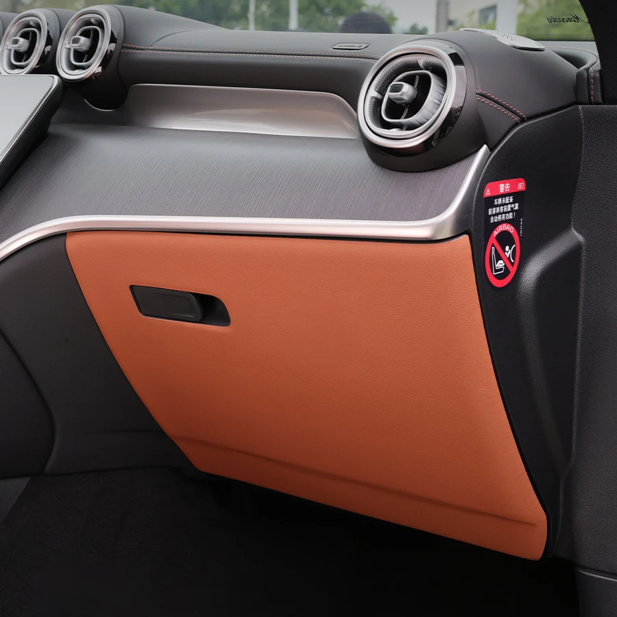 Фото Для Mercedes Benz C E Class GLC W213 W214 W205 W206 X254 22-25 Кожаная наклейка-защита для пассажирского отделения для хранения вещей №4
