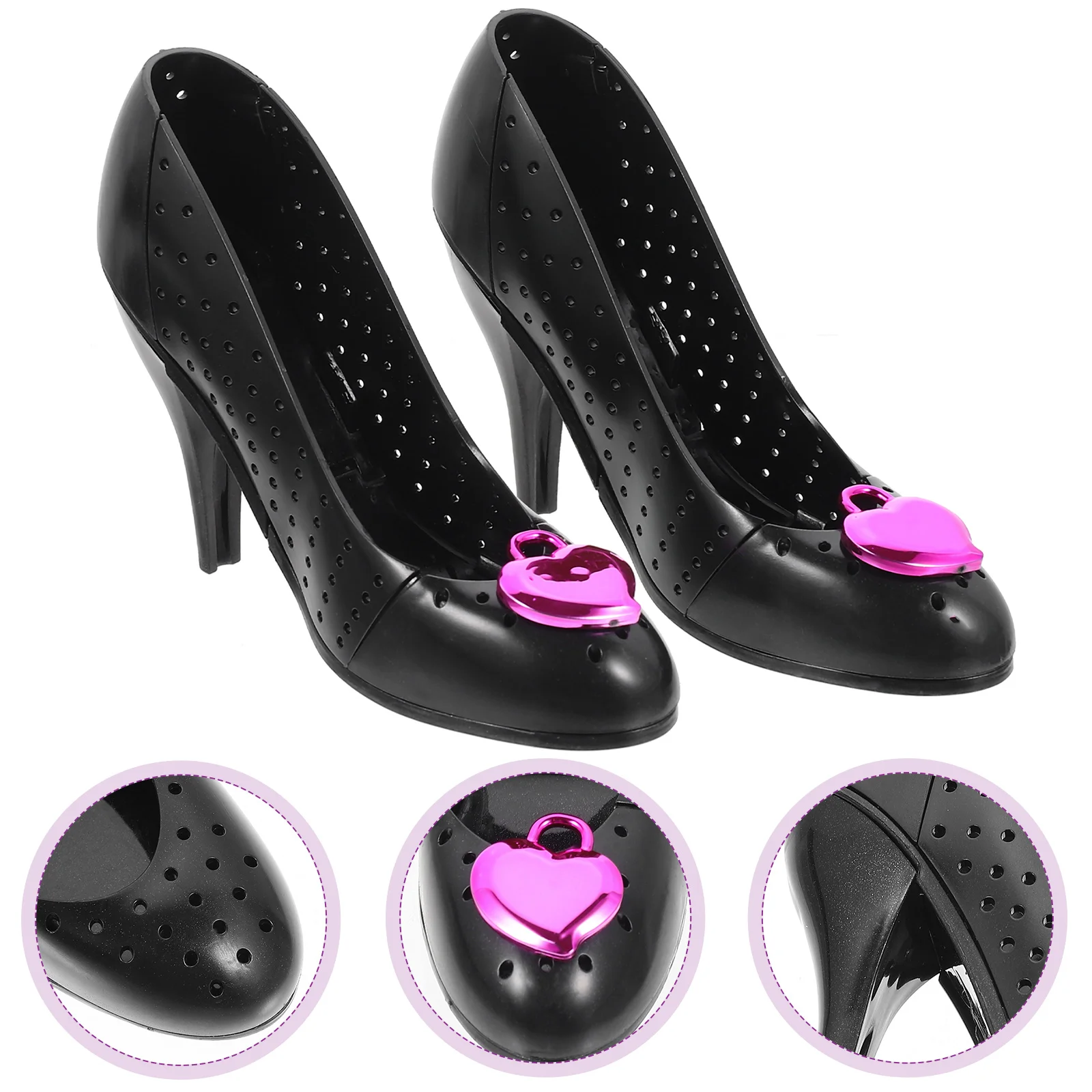 

2 Pcs Shoe Cake Decoration Wedding Creative Ornament Women Birthday Party Beautiful Baby Shower Plastic Baking DIY Bride