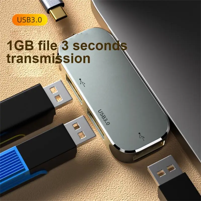 

Multi-function 6 In 1 Type-C Hub 3.55mm Jack PD100W USB3.0/USB2.0/USB3.1 HDMI-Compatible USB Extender