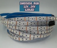 5m led strip 5050rgb dc12v 24v 120ledsm flexible led strip tape lighting rgb 5050 led high brightness