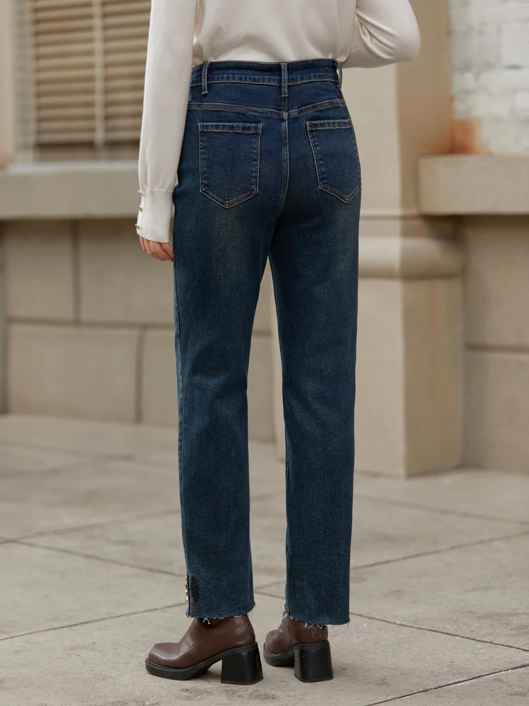 Флисовые теплые джинсы больших размеров облегающие брюки женская одежда толстые