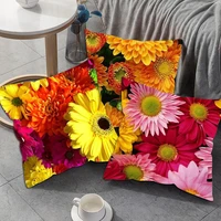 pillow cover soft touch dust proof polyester multicoclor floral printed sofa cushion slip case home supplies