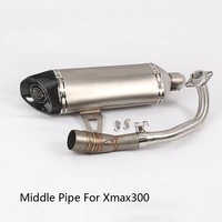 slip on for yamaha x max 300 xmax300 xmax 300 xmax250 x max250 middle link pipe full system fit all 51mm exhaust muffler