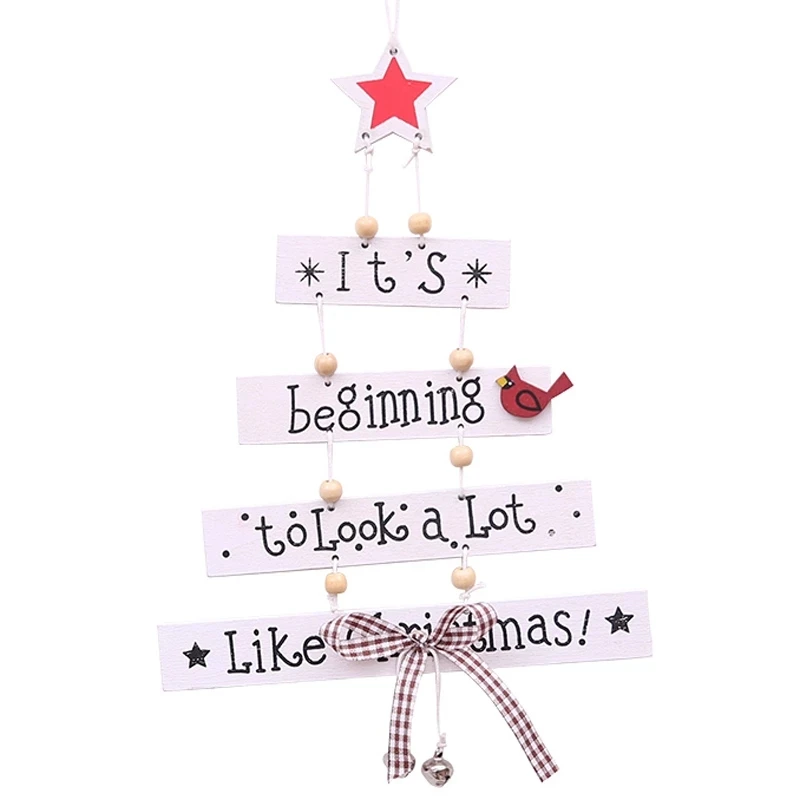 

Белые деревянные украшения для елки RIBBON HOUSE