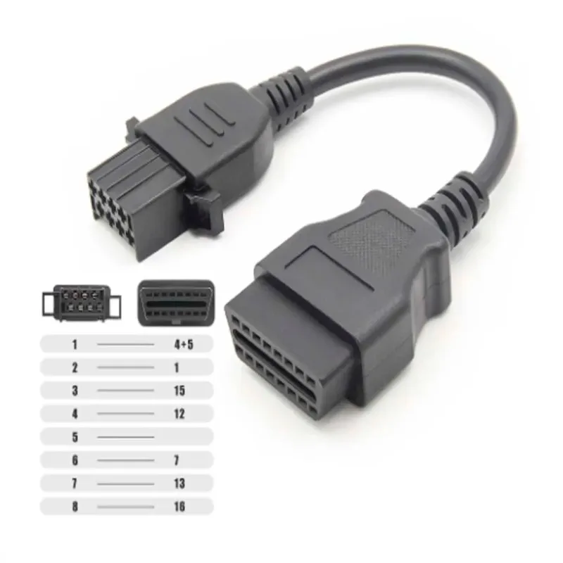 Фото Адаптер OBD для грузовиков Volvo 8pin, сверхмощный, для сканера OBD2 OBDII, для VOLVO Vocom 88890300, кабель OBD2 8-контактный/16-контактный №2