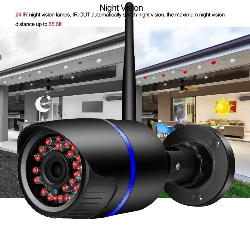 

24LEDs Camera Wireless Audio Record Surveillance Waterproof Camara