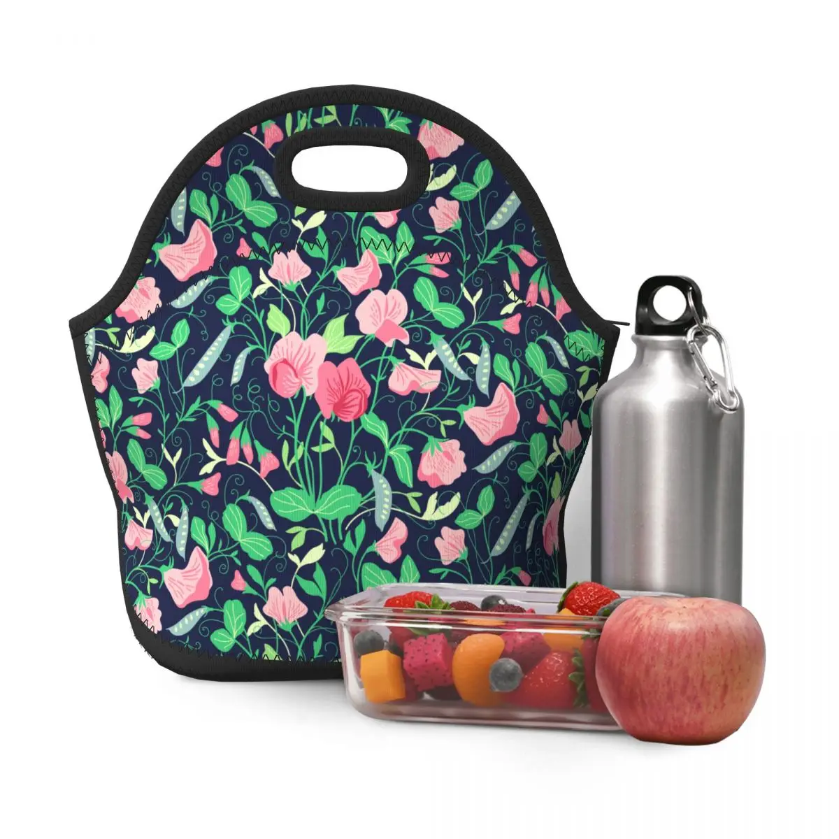 

Girls Floral Lunch Bags for School Women's Work Lunch Food Drink Organizer Pouch Bags Grocery Bag