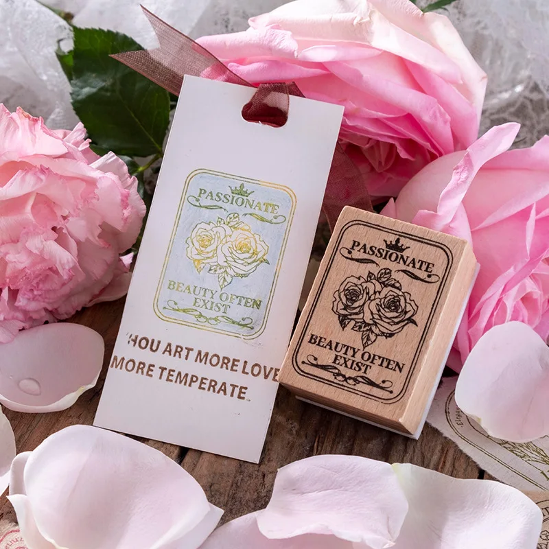 

Vintage flower under the moon Decoration wooden rubber stamps for scrapbooking Diary stationery DIY craft standard seal