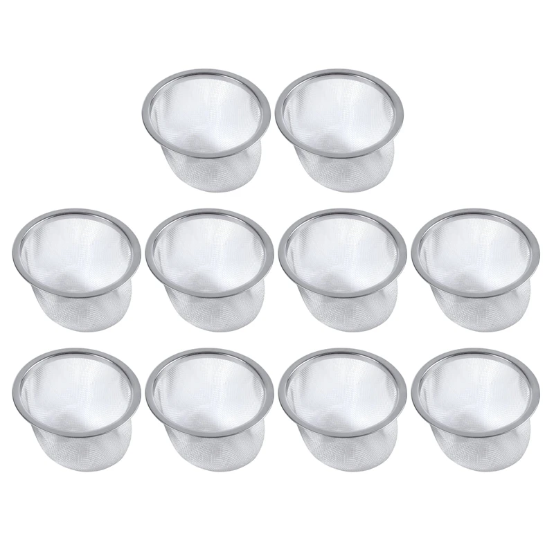 

10X Teapot Diameter 80Mm Metal Mesh Tea Leaf Spices Strainer Basket