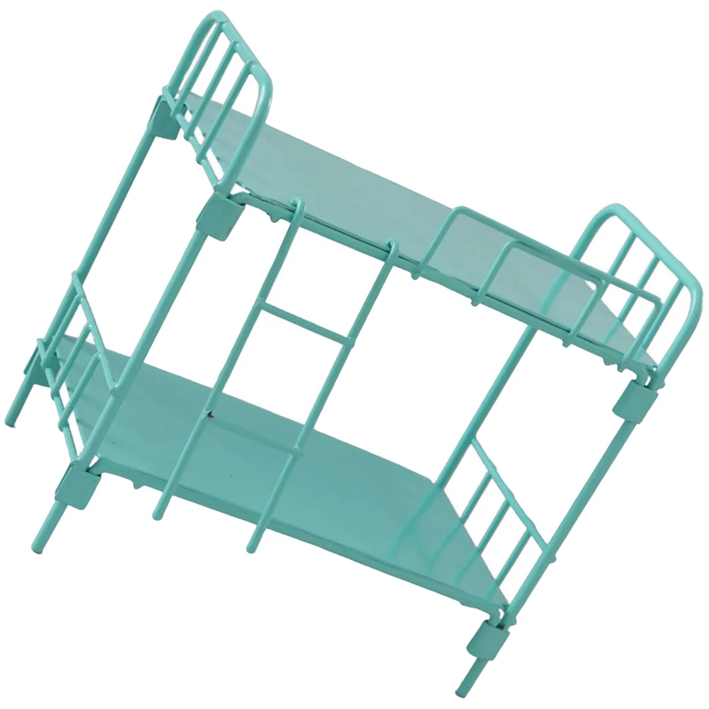 

Miniature Furniture Mini Figurines Bunk Bed Supplies Wooden Scene Models Garden Toy House Accessories