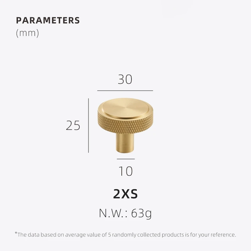 

Ручки для шкафов DOOROOM латунные круглые