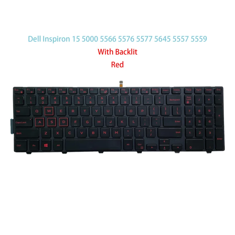 Клавиатура US с подсветкой для Dell Inspiron 15 5000 5566 5576 5577 5645 5557 5559
