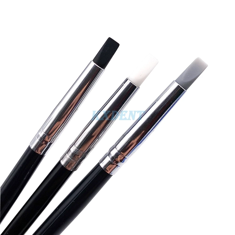 

1 шт. зубной 6D нано-рельефный инструмент для красоты, плоская головка, формирующая ручка, Силиконовая зубная шпона, пластиковая ручка, мягкая формирующая ручка