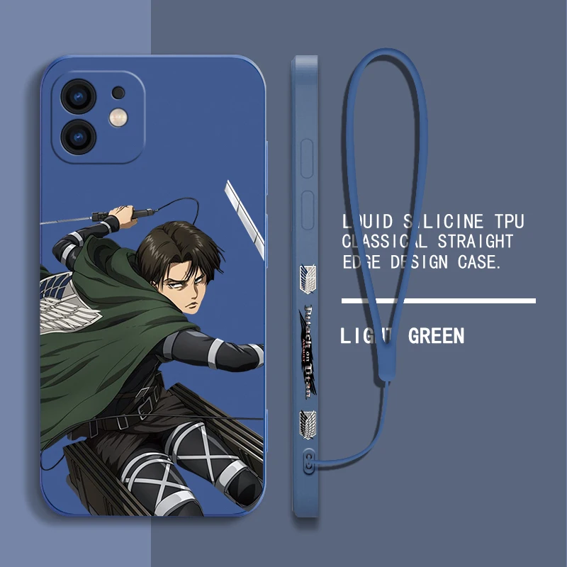 Japan Allen Attack On Titan Anime Phone Case For Samsung A53 A50 A52 A52S A51 A72 A71 A73 A81 A91 A32 A30 4G 5G with Hand Strap