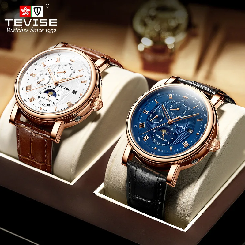 Men's mechanical watch tourbillon high-grade sun, moon and stars waterproof watch