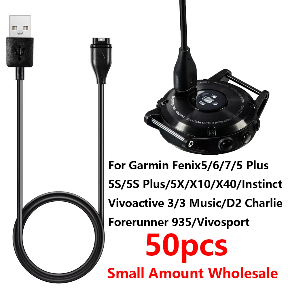 

50pcs USB Charger Cable For Garmin Fenix 5 6 5X 6X 5S 6S Plus instinct 2 Vivoactive 3 music 4 935 245 945 745 Venu 2 2S
