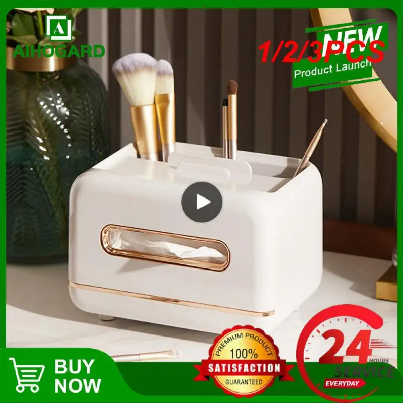

1/2/3PCS Light luxury desktop tissue box Multifunctional paper towel box in living room and dining room Home remote control