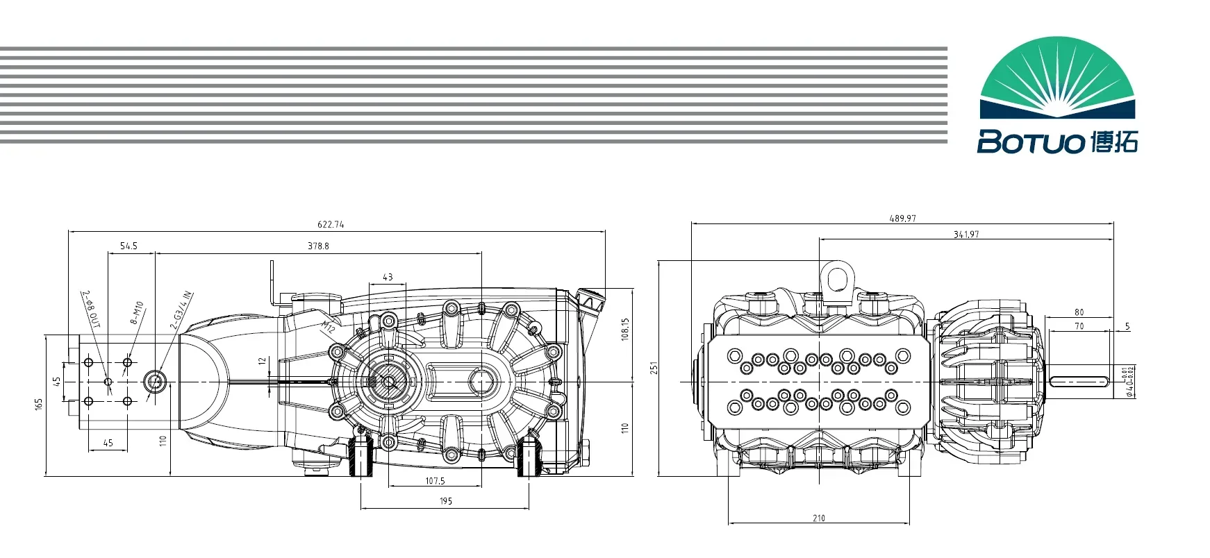 BOTUO GTFH Series 20lpm 1500bar Тройной плунжерный насос тяжелого давления Аксессуары для