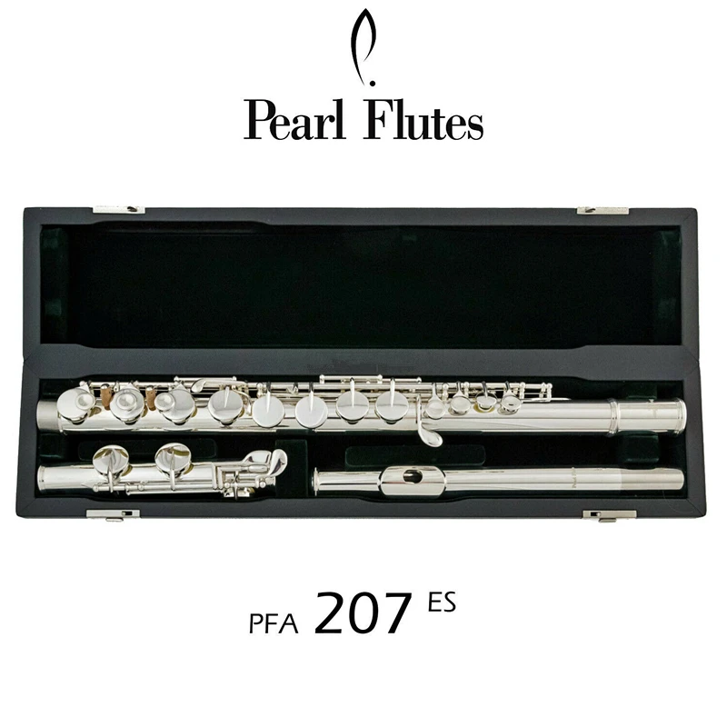 

Pearl Alto Flute PFA-207-ES 16 keys Closed Hole G Tune Straight Headjoint Sliver Plated Musical instrument