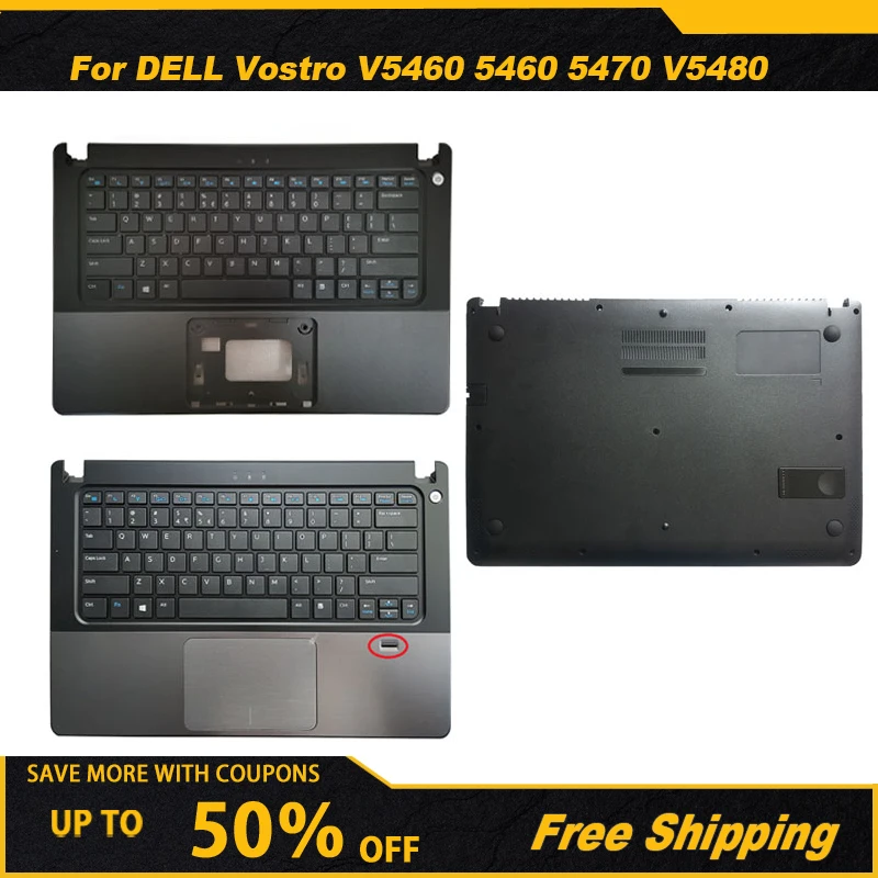 

NEW US Laptop Keyboard For DELL Vostro V5460 5460 5470 V5480 Palmrest Upper Cover /Bottom Case Shell