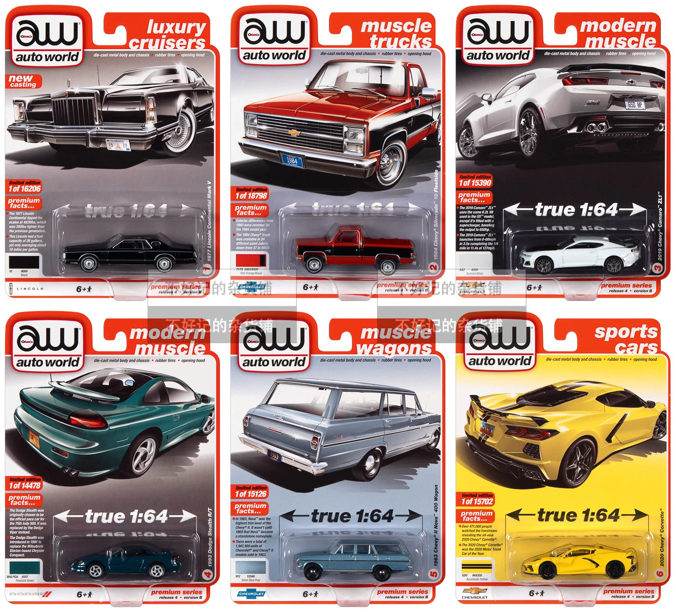

AW AUTO WORLD 1:64 Camaro Dodge Chevrolet Corvette SILVERRADO Collect die-casting alloy car model ornaments