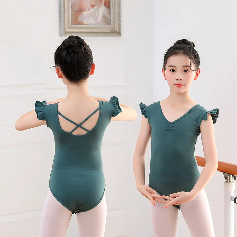 

Kids Ballet Leotards for Girls Bodysuit Swimsuit Girls Toddler Cotton Ballet Dance Wear Gymnastics Leotard Clothes Stage Costume