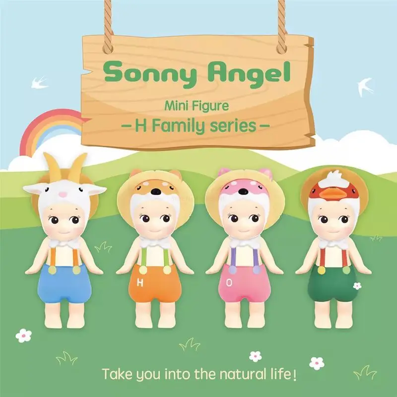 

Загадочная коробка семейной серии Sonny Angel H, мини-кукла, украшение, сюрприз, подарок, настольное украшение, аниме, игрушка