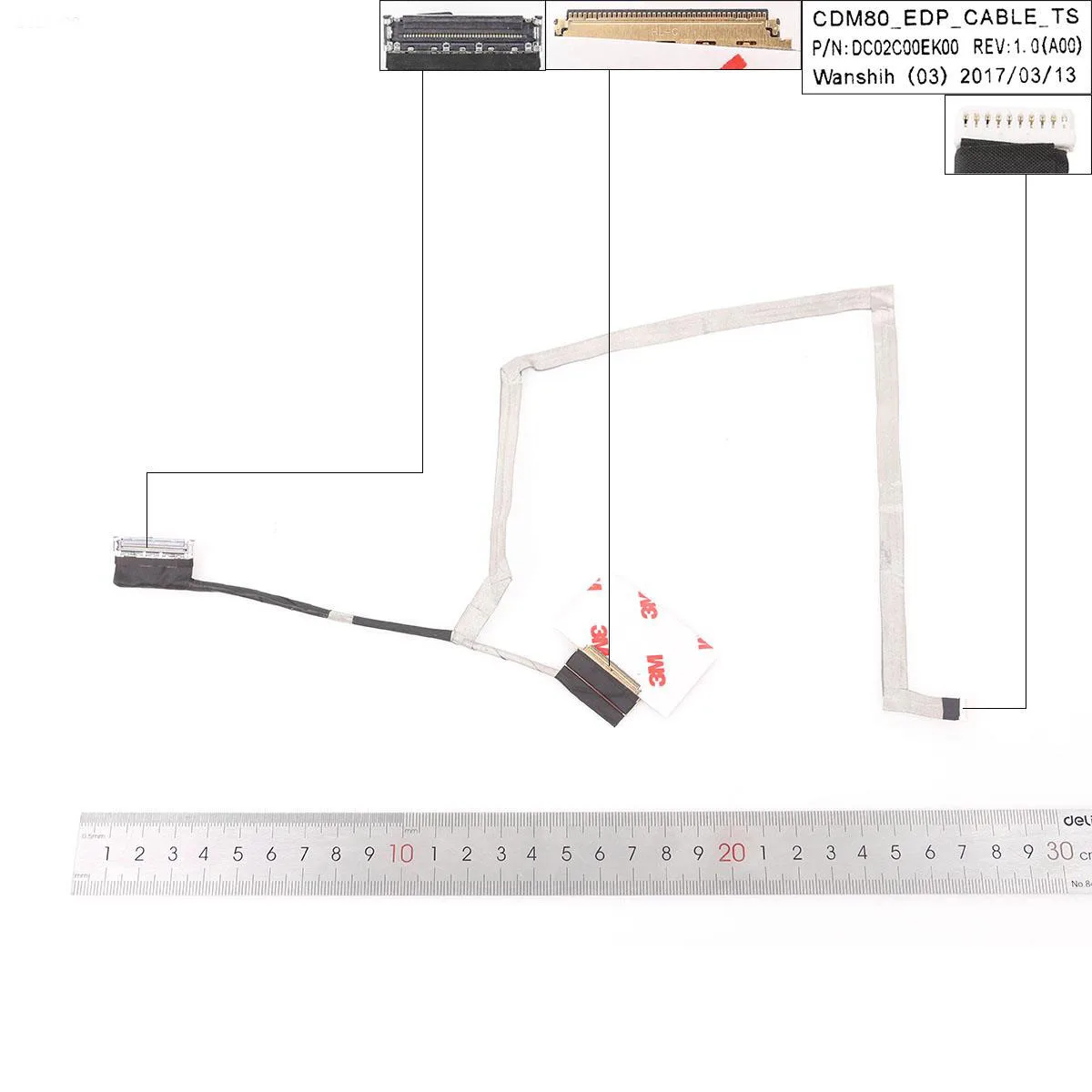 Новый ЖК-кабель для ноутбука DELL E5580 E5590 E5591 M3520 070M1W DC02C00EK00,ORG