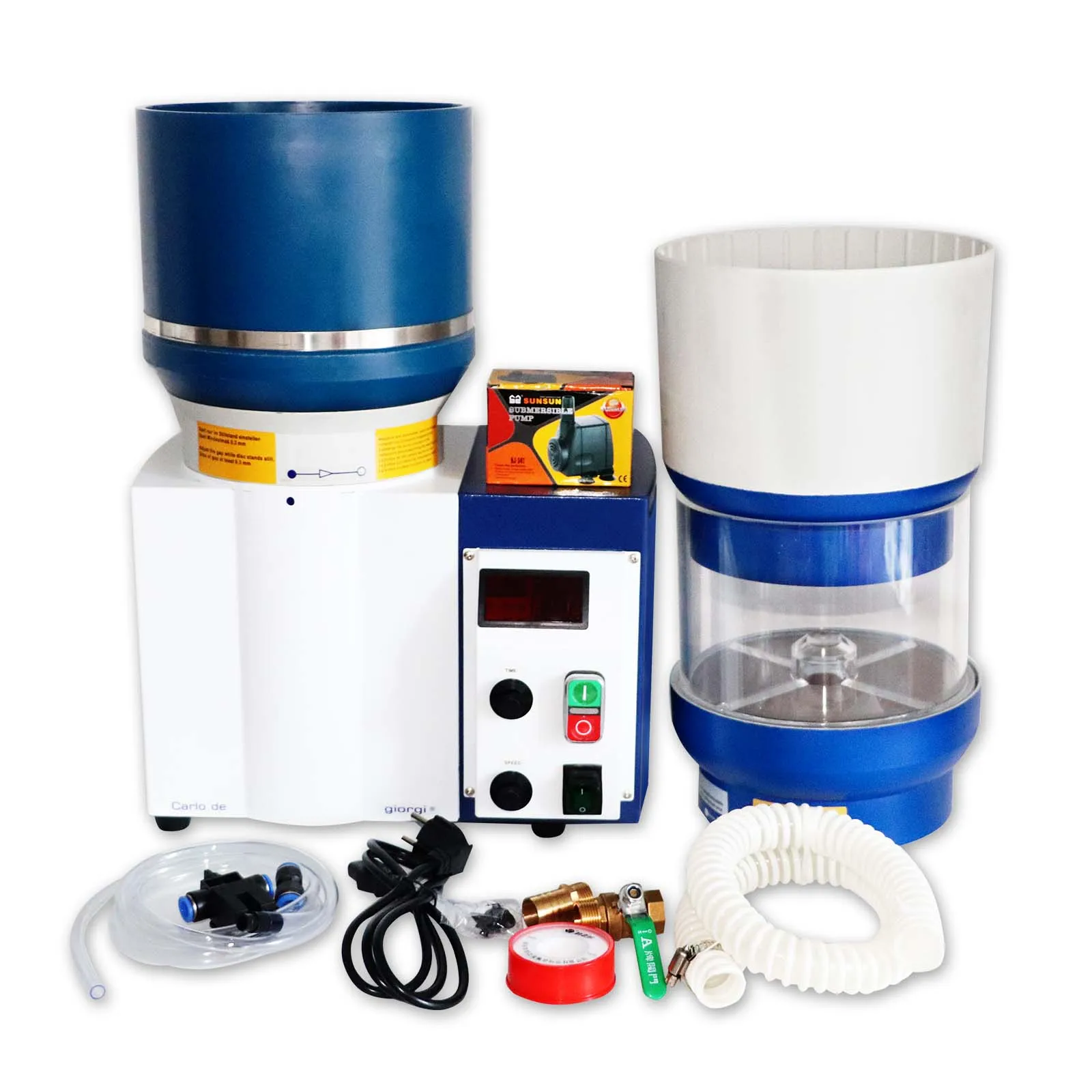 3 In 1 Small Grinding and Polishing Machine - Multi-Function Benchtop Wet & Dry Polisher Rotary Magnetic Vibratory Tumbler  Tool