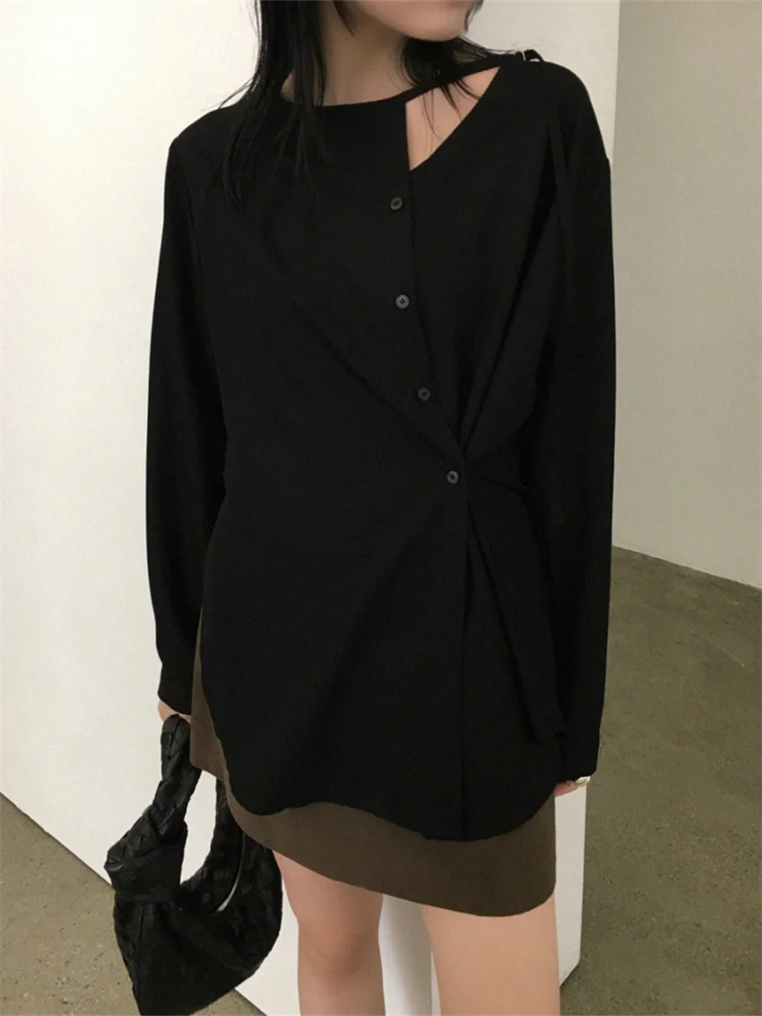 Женская Офисная рубашка Alien Kitty белая ажурная облегающая Повседневная элегантная