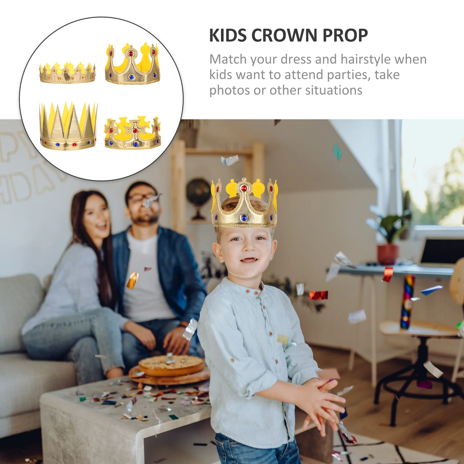 Детские головные уборы на день рождения корона вечеринка король хаттиаролд