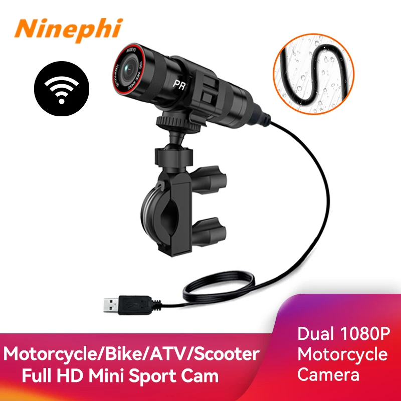 Видеорегистратор moto rcycle 1440P с поддержкой Wi-Fi и usb |