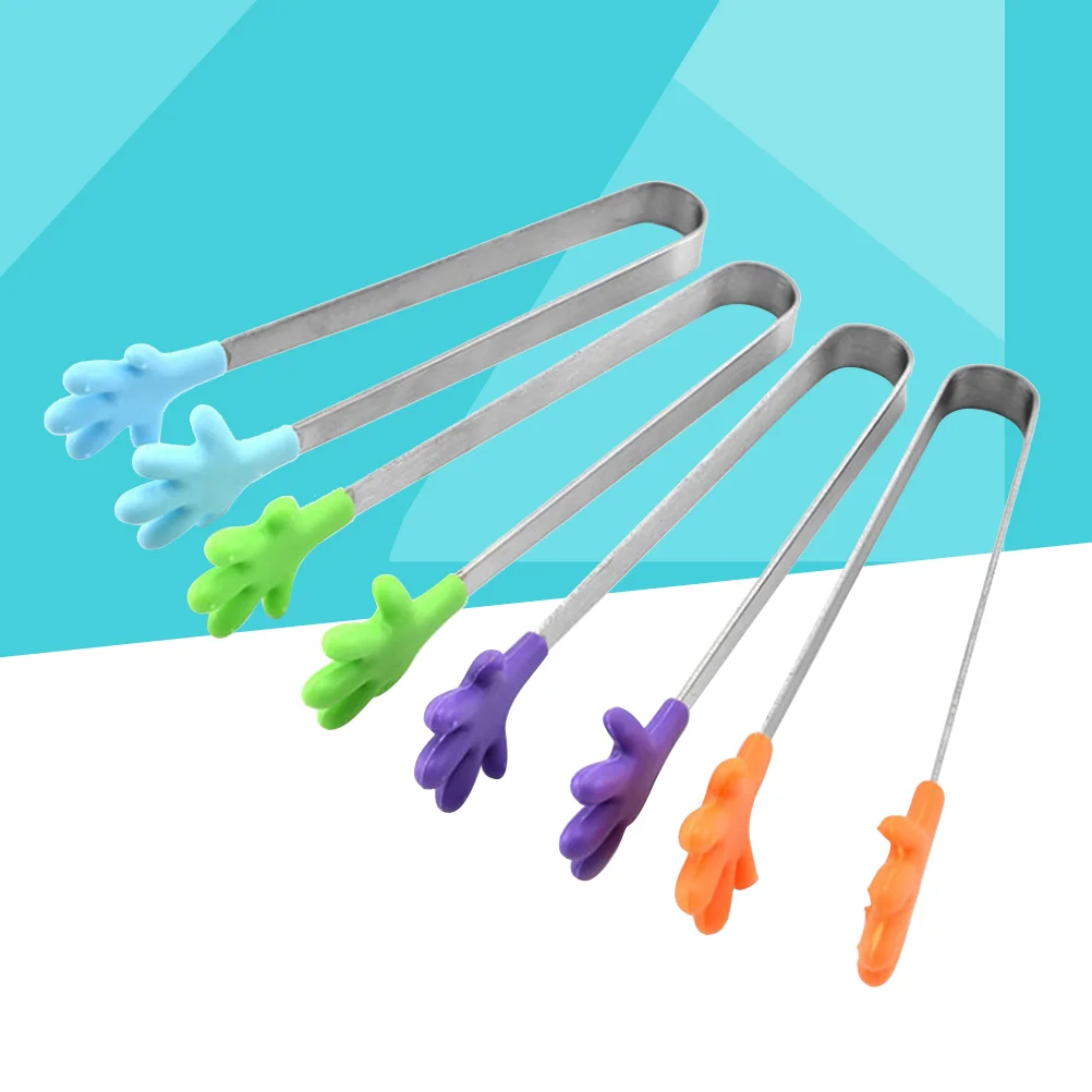 

4pcs Barbecue Clips Grill Tongs Silicone Kitchen Tongs Kitchen Tongs Toaster Tong Flipping Tongs