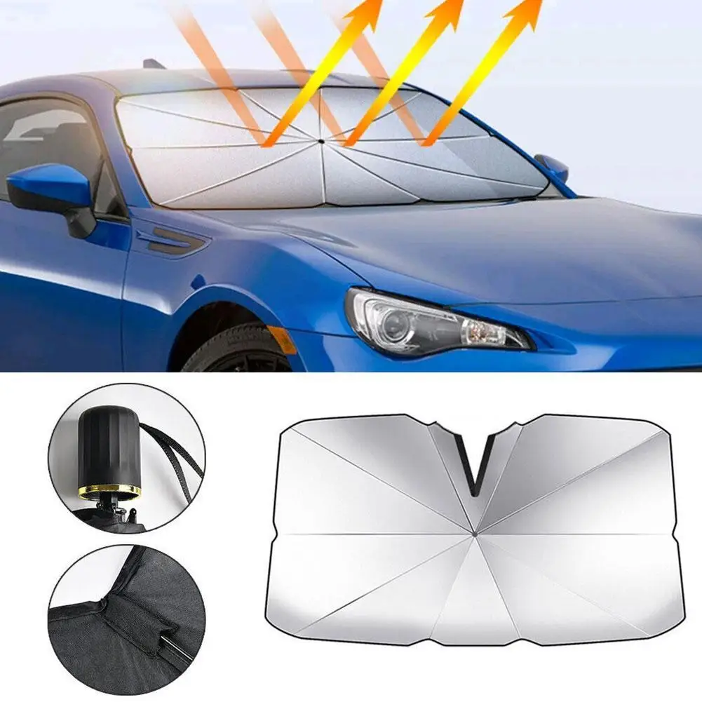 

125/140cm Foldable Car Sun Umbrella Shades For Windshield Sun Shade Cover UV Protection Heat Insulation Car Interior Front Windo